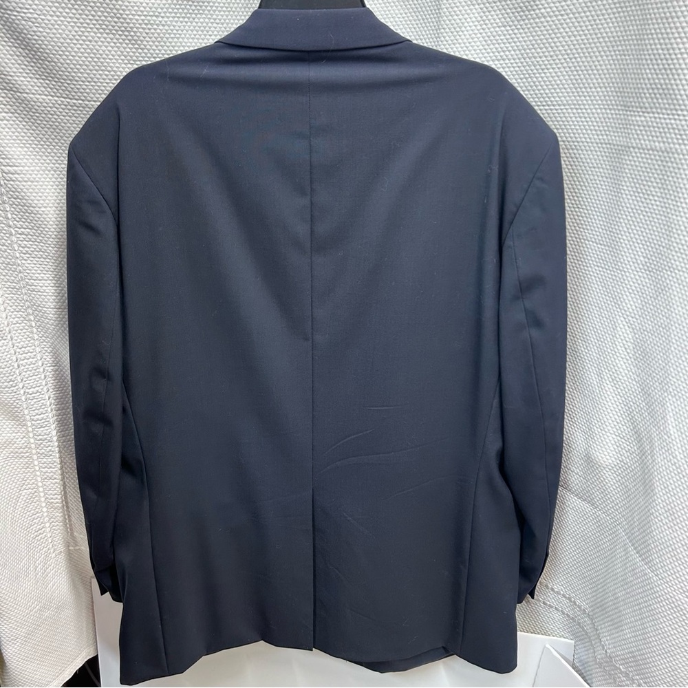 New Castle & York Men's 48R Navy Blue Gold 2-Button Vintage Blazer Jacket Coat - Picture 2 of 8